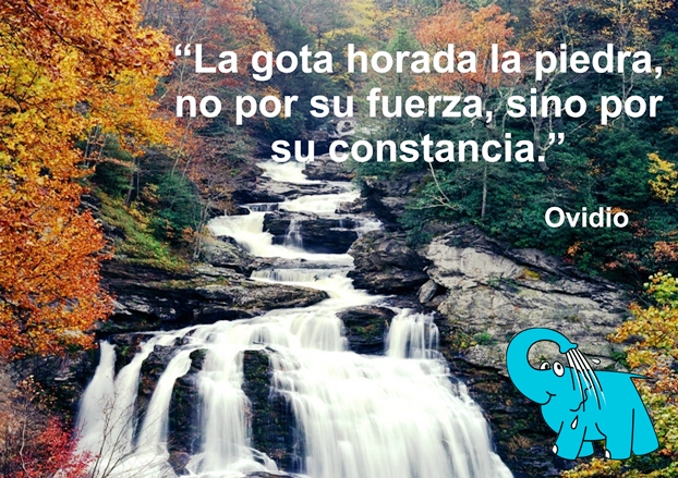 Una Enseñanza de Ovidio sobre La Constancia, en La Frase del Día del Elefante Azul de Avilés